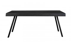 SARI TABLE 180 RECYCLED TEAK BLACK METAL LEG 